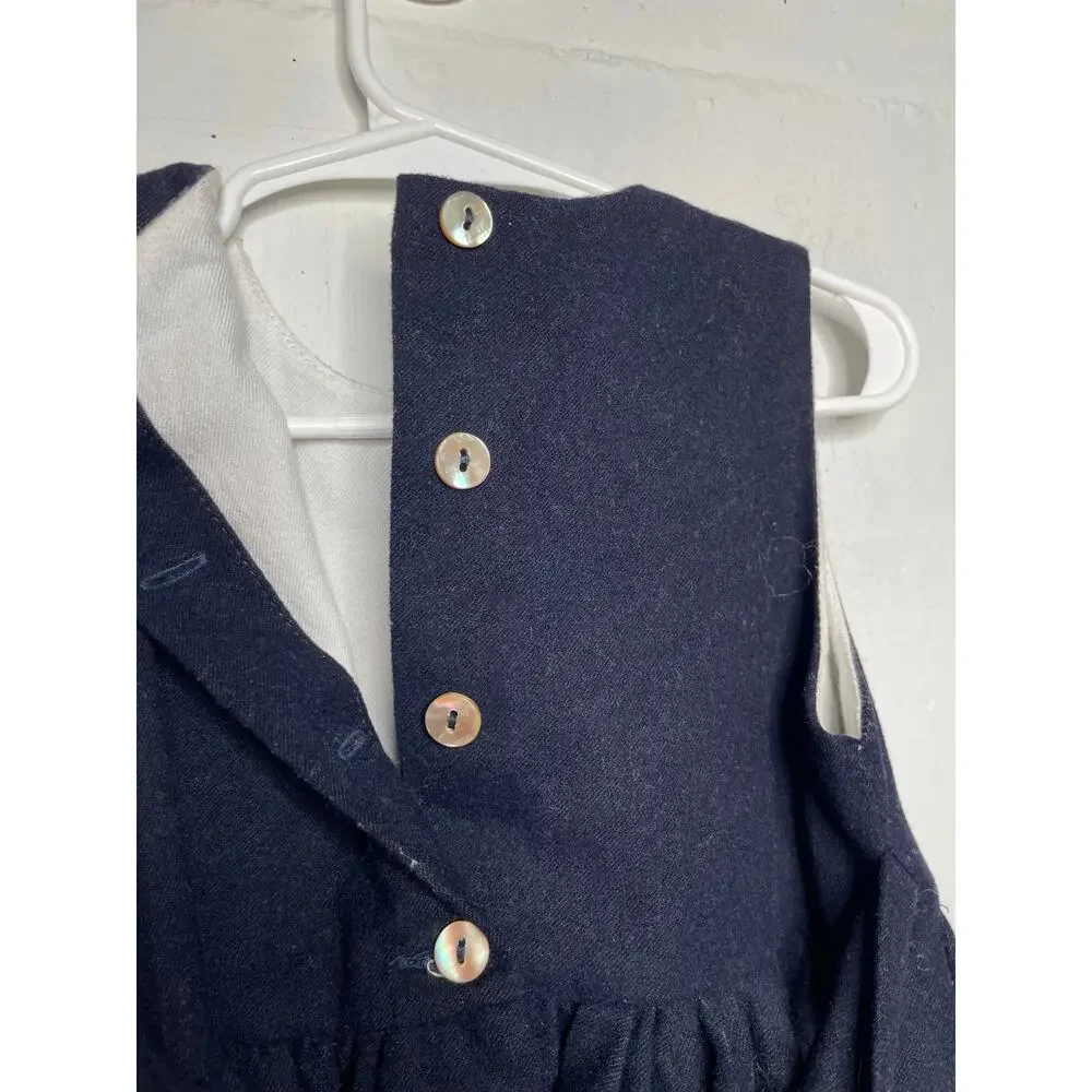 Papo D'anjo Navy Dress Girls Size 2 Years